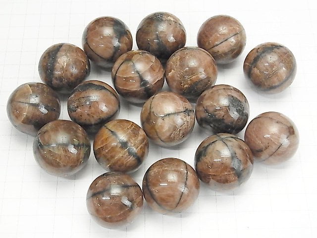 High Quality Chiastolite Sphere ,Round 30mm 1pc