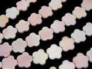 Queen Conch Shell AAA - Flower motif 14 x 14 x 3 mm half or 1 strand beads (aprx.15 inch / 38 cm)