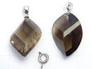 High Quality Smoky Quartz AAA Multiple Faceted Pendant [S] [M] Silver 925