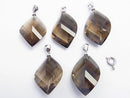 High Quality Smoky Quartz AAA Multiple Faceted Pendant [S] [M] Silver 925