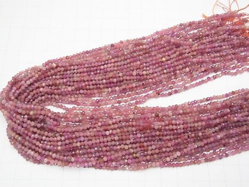 High Quality!  1strand $17.99! Ruby AA++-AA+ Faceted Button Roundel 2.5x2.5x2mm 1strand beads (aprx.15inch/36cm)