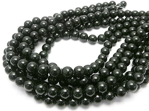 1strand $6.79! Green Goldstone Round 10mm 1strand beads (aprx.15inch / 36cm)