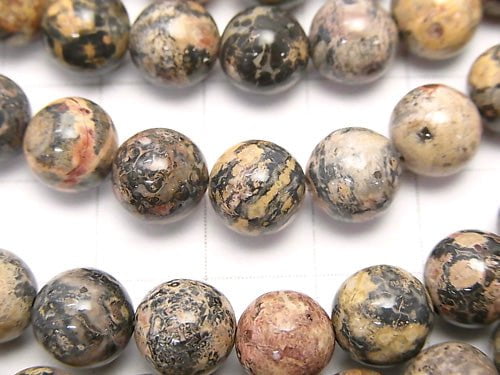 1strand $6.79! Leopard skin Jasper Round 8mm 1strand (aprx.15inch / 38cm)