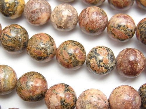 1strand $7.79! Leopard skin Jasper Round 10mm 1strand (aprx.15inch / 38cm)