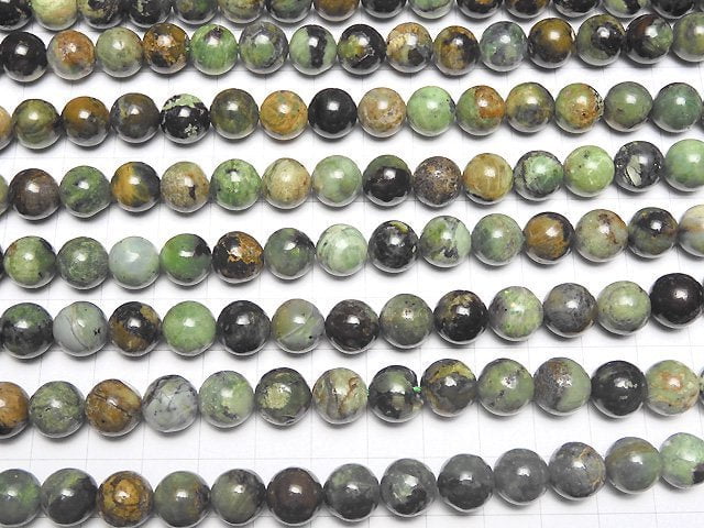 [Video] Green Opal Round 10mm half or 1strand beads (aprx.14inch/35cm)