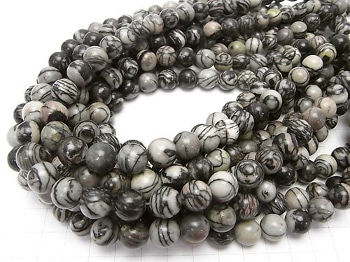 1strand $5.79! Zebra Jasper Round 10mm 1strand beads (aprx.15inch / 36cm)