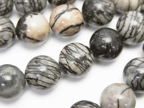 1strand $6.79! Zebra Jasper Round 12mm 1strand (aprx.15inch / 36cm)