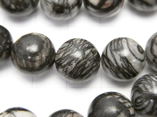 1strand $6.79! Zebra Jasper Round 12mm 1strand (aprx.15inch / 36cm)