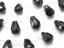 Drop, Faceted Briolette, Onyx Gemstone Beads