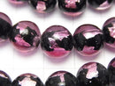 [Video] Lampwork Beads Round 10mm [Pink] half or 1strand beads (aprx.14inch/34cm)