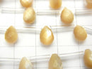 Mother of Pearl MOP Faceted Drop 10 x 6 x 6 mm beige half or 1 strand beads (aprx.15 inch / 38 cm)