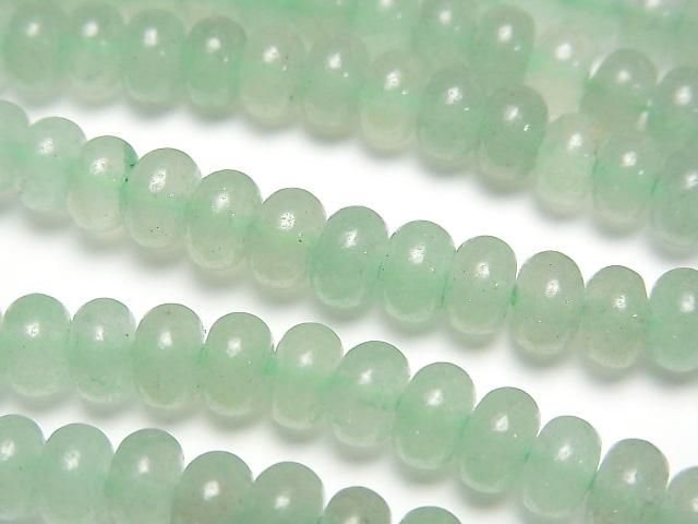 [Video] Green Aventurine Rondelle 6x6x4mm 1-strand beads (approx. 15inch/36cm)