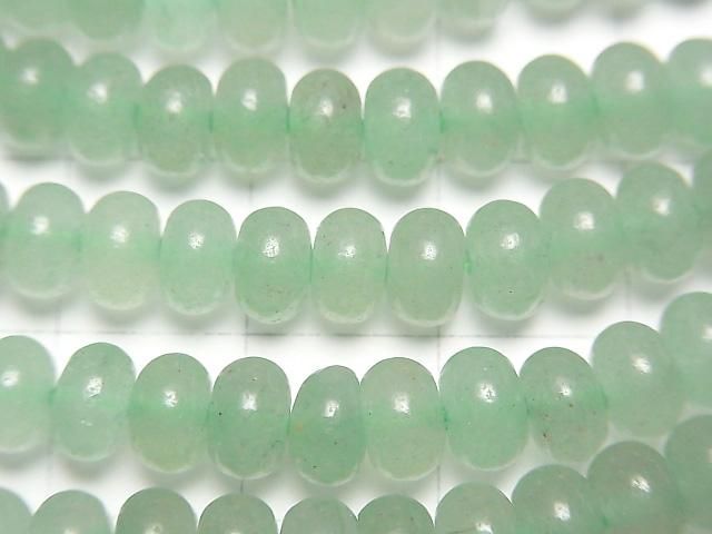 [Video] Green Aventurine Rondelle 6x6x4mm 1-strand beads (approx. 15inch/36cm)