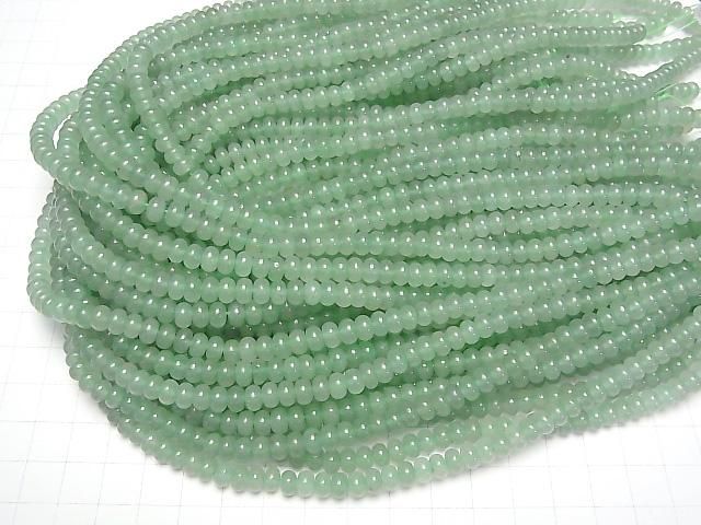 [Video] Green Aventurine Rondelle 6x6x4mm 1-strand beads (approx. 15inch/36cm)