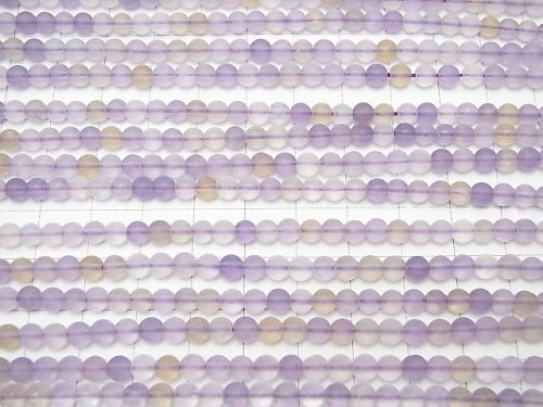 1strand $7.79! Frosted Light Color Amethyst xCitrine AA Round 4mm 1strand beads (aprx.15inch / 37cm)