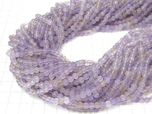 1strand $7.79! Frosted Light Color Amethyst xCitrine AA Round 4mm 1strand beads (aprx.15inch / 37cm)