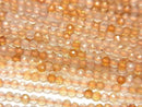 High Quality! Crystal x Citrine AA++ Faceted Round 2mm 1strand Beads (approx. 15 inches/37 cm)