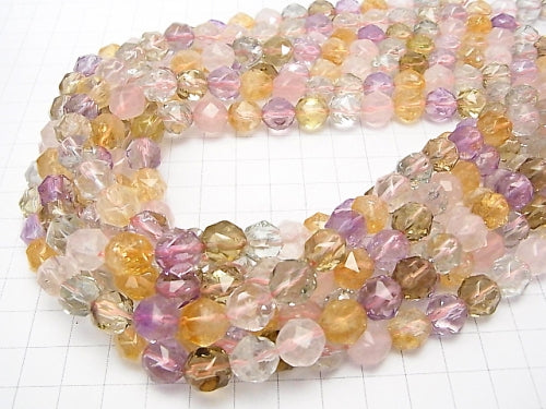 [Video] High Quality Mixed Stone AAA Star Faceted Round 10mm 1/4 or 1strand beads (aprx.15inch / 38cm)