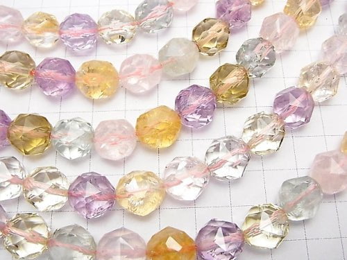 High Quality Mixed Stone AAA - Star Faceted Round 12 mm 1/4 or 1strand beads (aprx.15 inch / 36 cm)