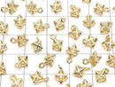 Metal Parts CZ Charm McAva 9 x 6 x 6 mm gold color 3 pcs $3.79!