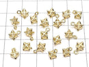 Metal Parts CZ Charm McAva 9 x 6 x 6 mm gold color 3 pcs $3.79!