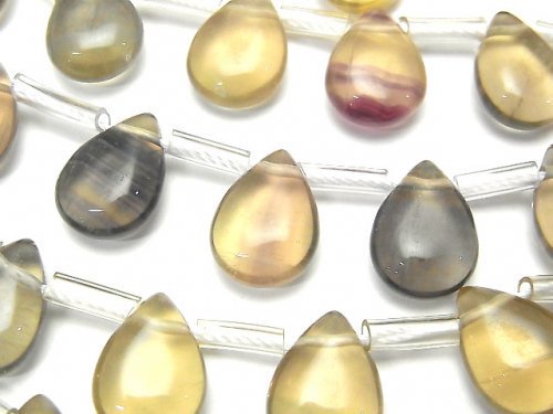 Fluorite, Pear Shape Gemstone Beads