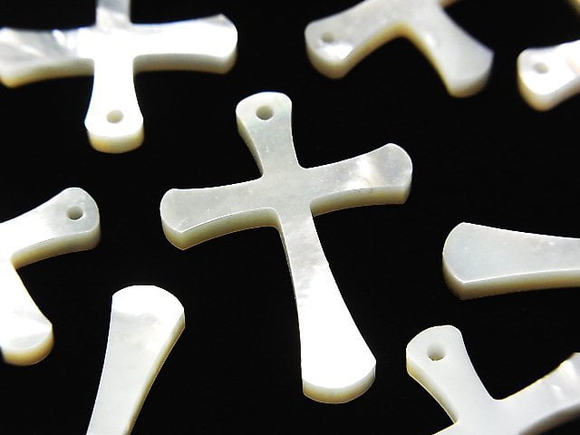 Cross, Mother of Pearl (Shell Beads) Pearl & Shell Beads