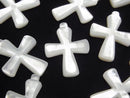 [Video] High-Quality White Shell AAA Cross 23x18x4mm 1pc