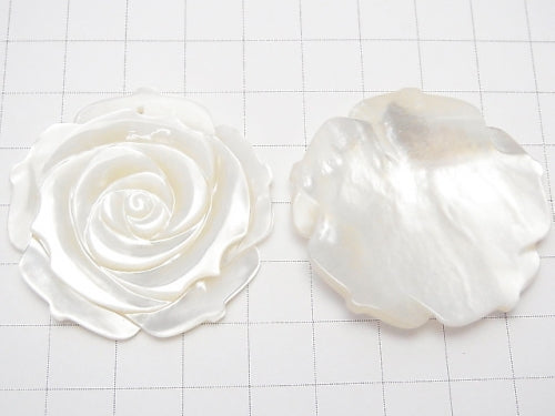 [Video] High Quality White Shell (Silver-lip Oyster) AAA Rose 40mm 1pc