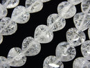 Cracked Crystal, Heart Gemstone Beads