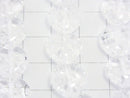 Cracked Crystal Vertical Hole Heart shape 12x12x7mm 1/4 or 1strand beads (aprx.15inch/36cm)