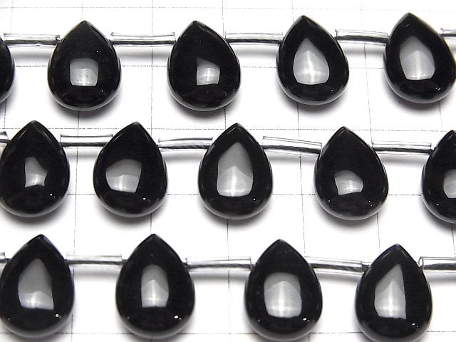 [Video] Russia Morion Crystal Quartz AAA Pear shape (Smooth) 14x10mm half or 1strand beads (aprx.6inch/16cm)