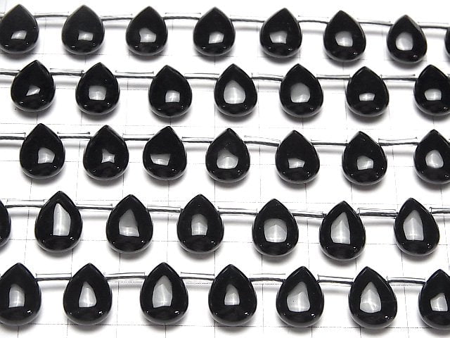 [Video] Russia Morion Crystal Quartz AAA Pear shape (Smooth) 14x10mm half or 1strand beads (aprx.6inch/16cm)