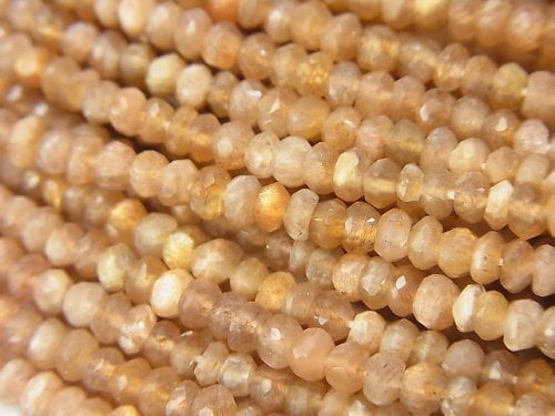 Moonstone, Roundel Gemstone Beads