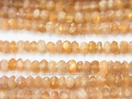 1strand $14.99! Golden Sheen Felsper AA++ Faceted Button Roundel 1strand beads (aprx.13inch / 32cm)