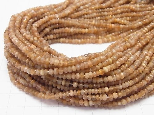 1strand $14.99! Golden Sheen Felsper AA++ Faceted Button Roundel 1strand beads (aprx.13inch / 32cm)