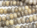 Silver Leaf Jasper Rondelle 8x8x5mm half or 1 strand beads (approx. 15 inches/38 cm)