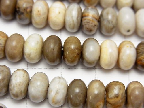 1strand $7.79! Silver leaf Jasper Roundel 8x8x5mm 1strand beads (aprx.15inch / 38cm)