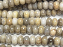 Silver Leaf Jasper Rondelle 8x8x5mm half or 1 strand beads (approx. 15 inches/38 cm)