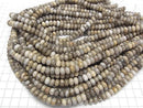 Silver Leaf Jasper Rondelle 8x8x5mm half or 1 strand beads (approx. 15 inches/38 cm)