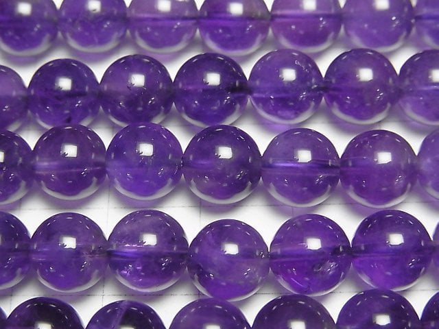 [Video]Amethyst AAA- Round 8mm half or 1strand beads (aprx.15inch/37cm)