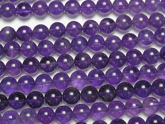 [Video]Amethyst AAA- Round 8mm half or 1strand beads (aprx.15inch/37cm)