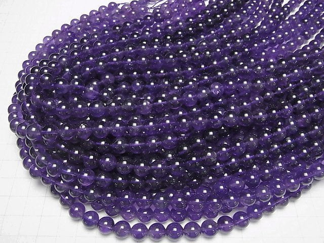 [Video]Amethyst AAA- Round 8mm half or 1strand beads (aprx.15inch/37cm)