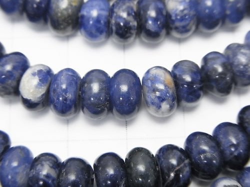 1strand $7.79! Sodalite AA++ Roundel 8x8x5mm 1strand beads (aprx.15inch/38cm)