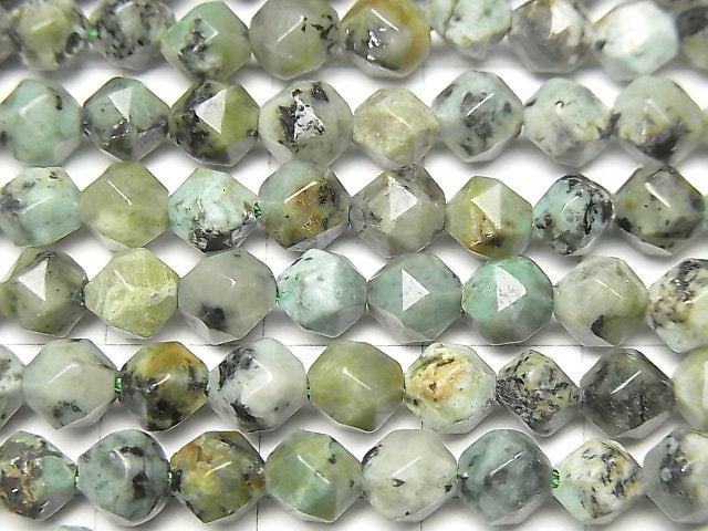 [Video] African Turquoise 24Faceted Round 6mm 1strand beads (aprx.15inch / 37cm)
