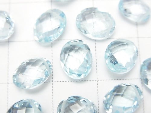 High Quality Sky Blue Topaz AAA Faceted Oval 3pcs $17.99!