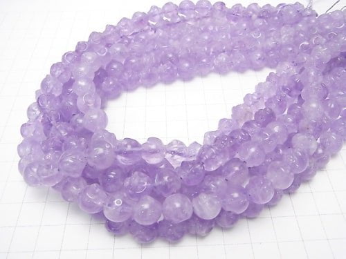 Lavender Amethyst AAA - AA ++ Skull Vertical Hole [10 mm] [12 mm] half or 1 strand beads (aprx. 15 inch / 38 cm)