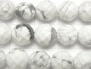 1strand $8.79! Howlite Magnesite  64Faceted Round 8mm 1strand beads (aprx.15inch/37cm)