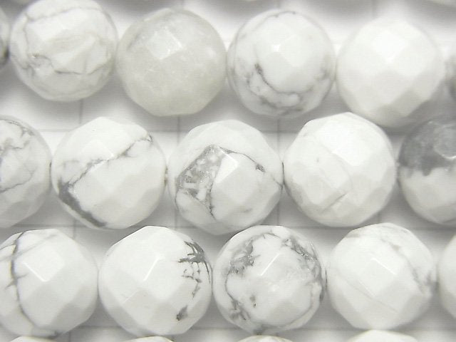 1strand $9.79! Howlite Magnesite  64Faceted Round 10mm 1strand beads (aprx.15inch/38cm)