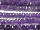 Amethyst AA++ 6Faceted Faceted Button Rondelle 6x6x4mm half or 1strand beads (aprx.15inch/38cm)